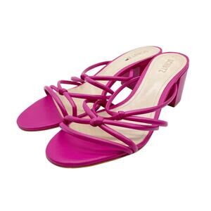 Schutz Women's Princey Pink Faux Leather Knotted Strap Sandals Size 11B